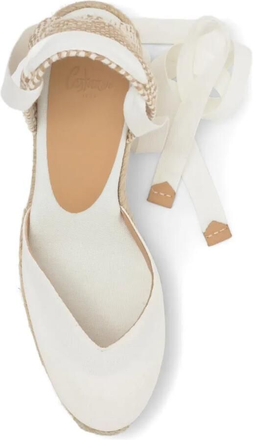 Castañer Chiara espadrilles met sleehak Wit - Foto 4