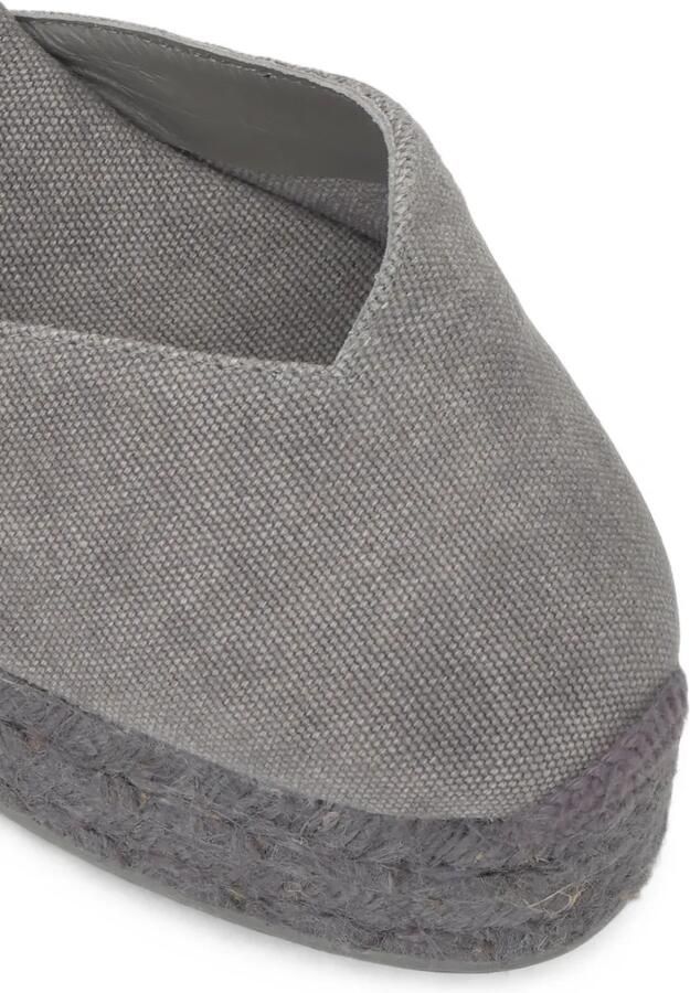 Castañer Chiara espadrilles met striksluiting Grijs - Foto 3