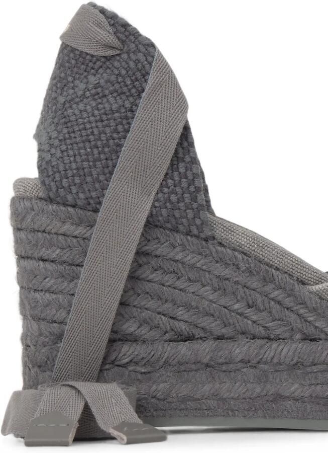 Castañer Chiara espadrilles met striksluiting Grijs - Foto 2