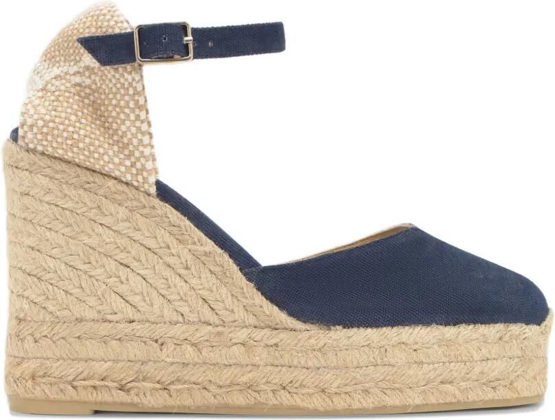 Castañer Chiarita espadrilles met sleehak Blauw