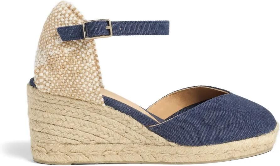 Castañer Chiarita espadrilles met sleehak Blauw