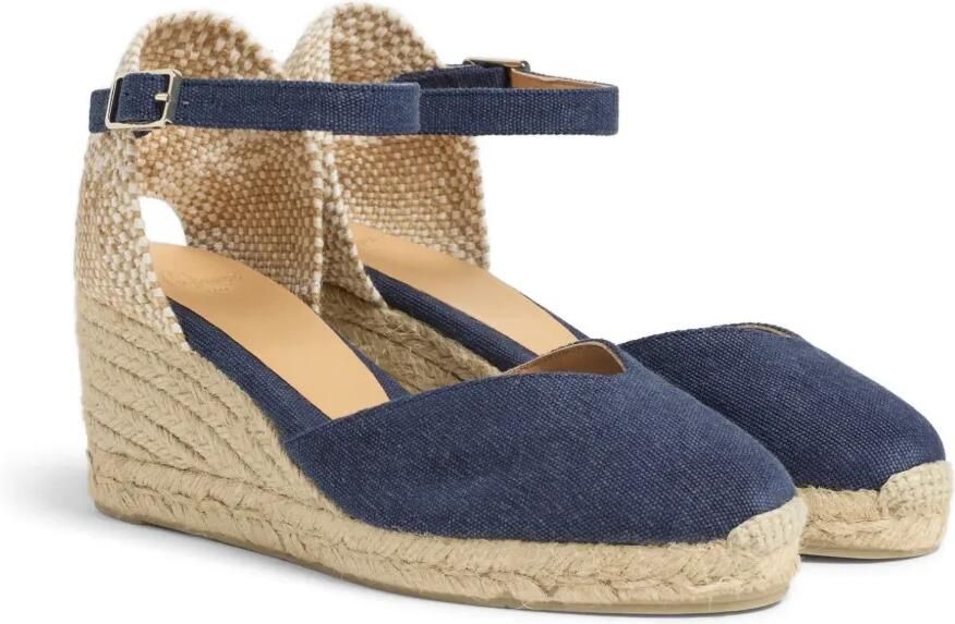 Castañer Chiarita espadrilles met sleehak Blauw - Foto 5