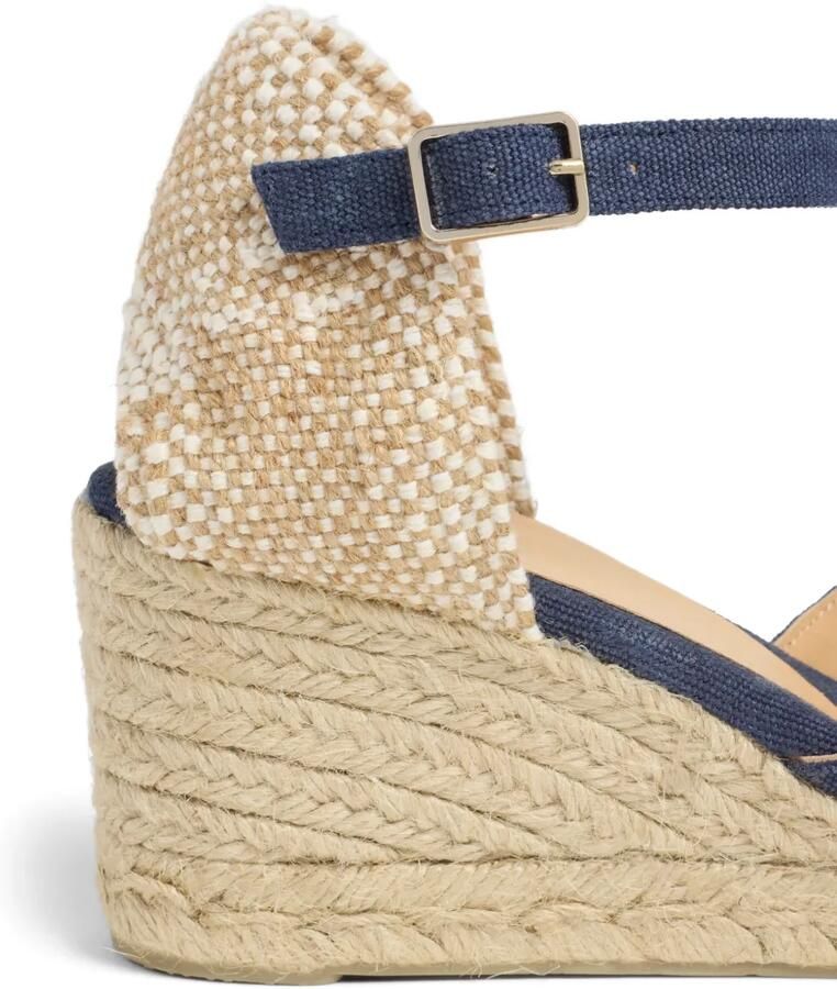 Castañer Chiarita espadrilles met sleehak Blauw - Foto 3