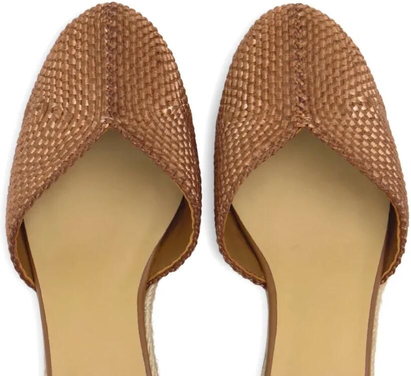 Castañer Cora espadrilles met striksluiting en sleehak Bruin - Foto 2