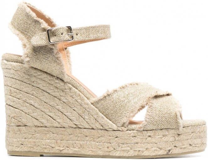 Castañer Sandalen met gekruiste bandjes Beige