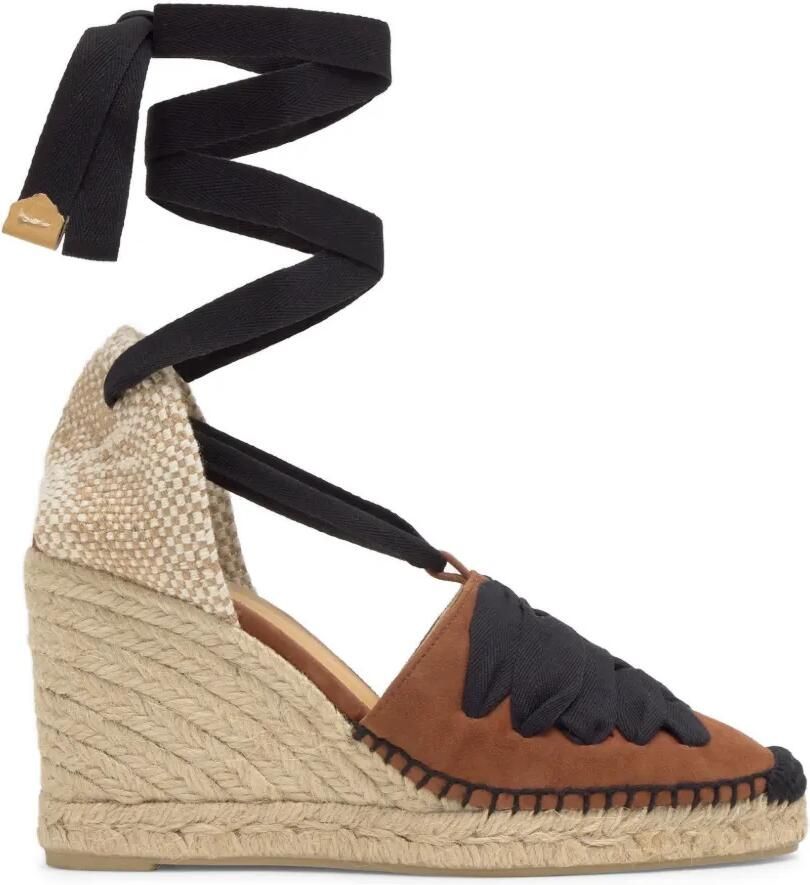 Castañer Curtis suède espadrilles Bruin