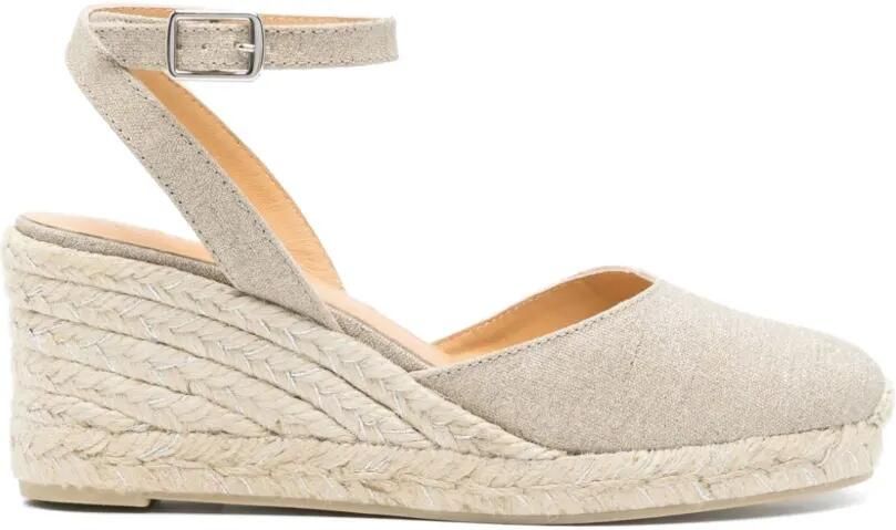 Castañer Cybil espadrilles met sleehak Beige