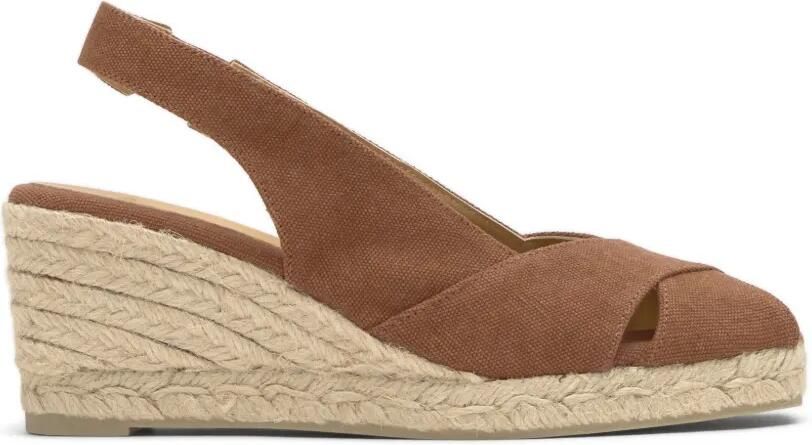 Castañer Diana espadrilles met open neus Bruin