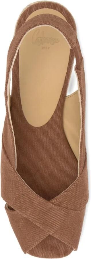 Castañer Diana espadrilles met open neus Bruin - Foto 5