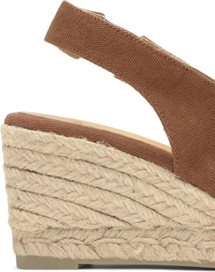 Castañer Diana espadrilles met open neus Bruin - Foto 2