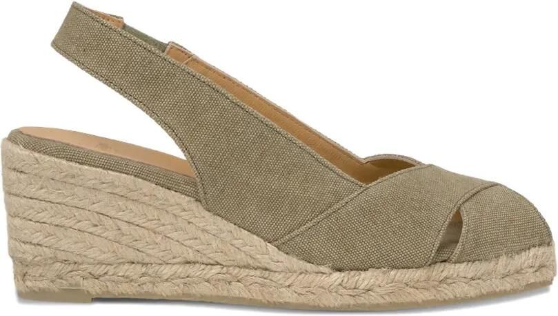 Castañer Diana sandalen met gekruiste bandjes Groen
