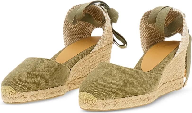 Castañer Espadrilles met enkelband Groen - Foto 3