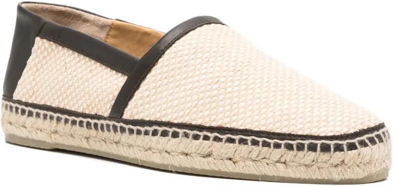 Castañer Espadrilles met leren afwerking Beige