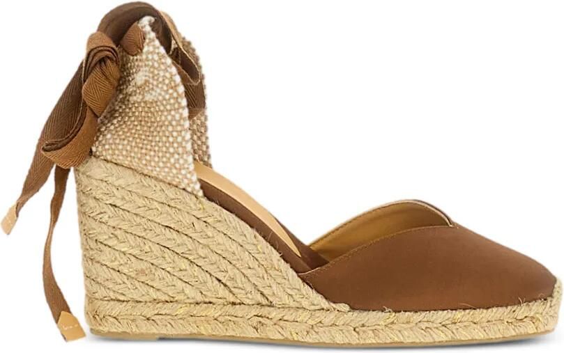 Castañer Espadrilles met sleehak Bruin