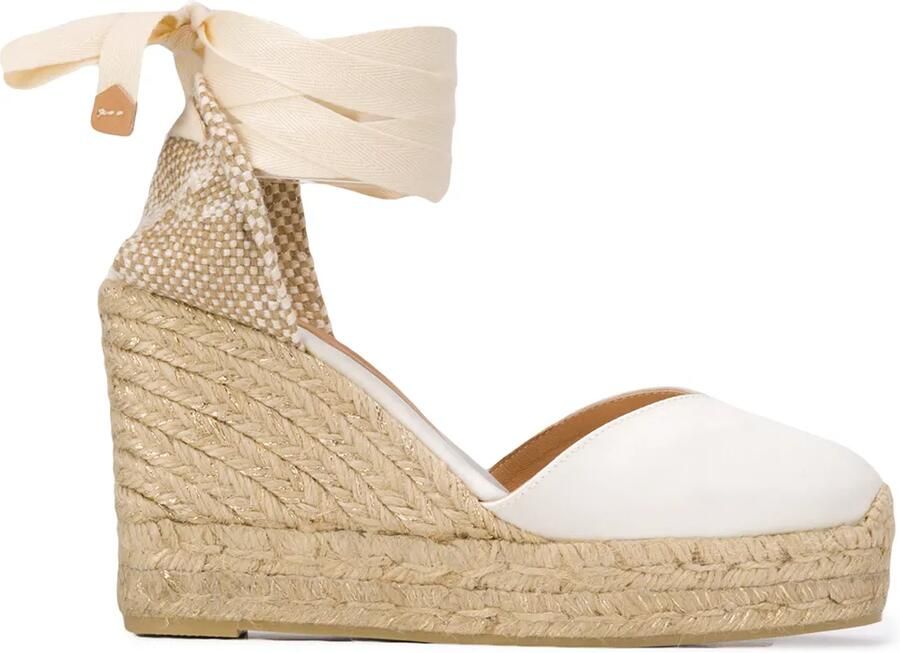 Castañer Espadrilles met sleehak Wit