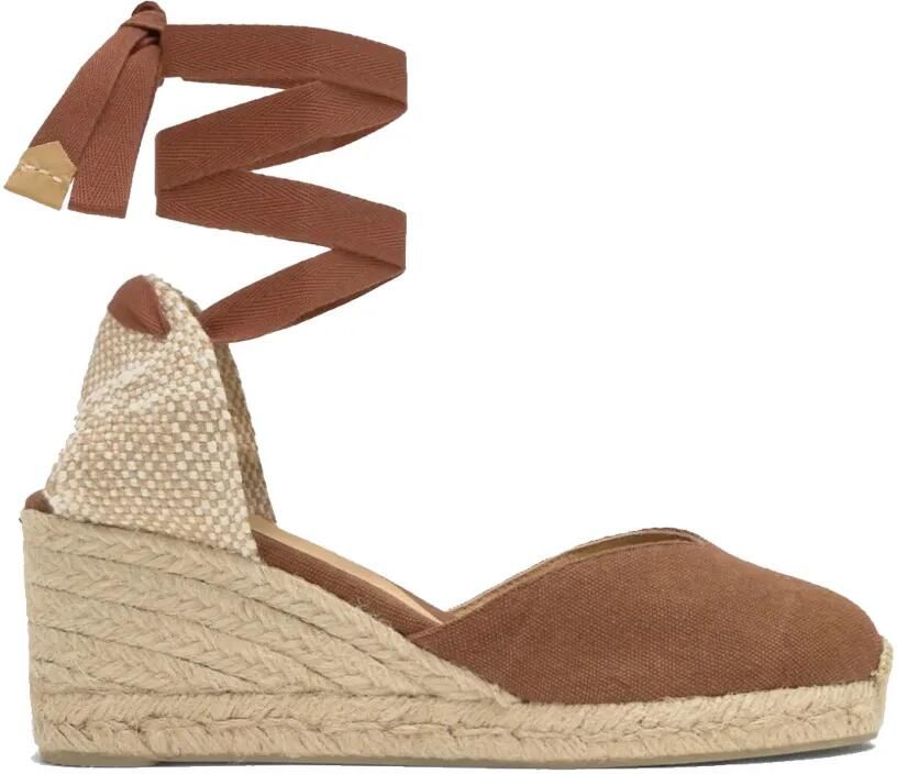 Castañer Espadrilles met strik Bruin