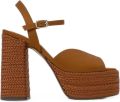 Castañer Fede sandalen met plateauzool Bruin - Bruin