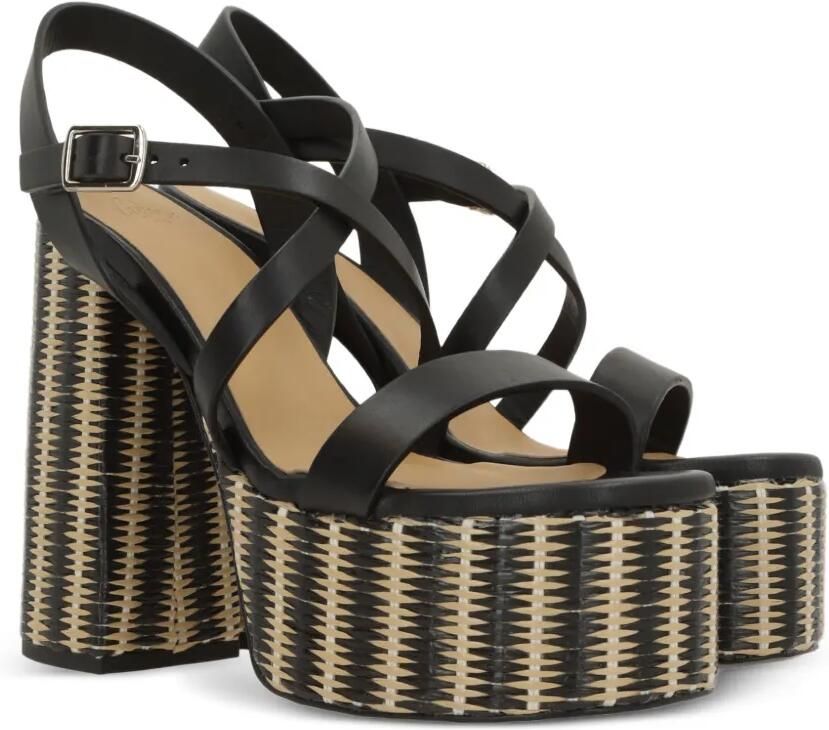 Castañer Felisa sandalen met plateauzool en kruisbandjes Zwart - Foto 2