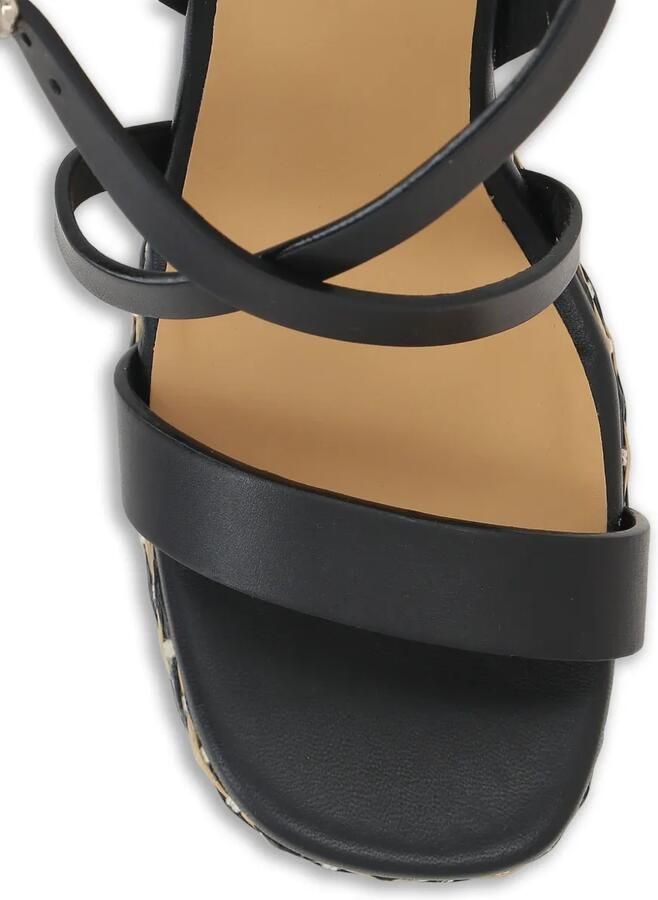 Castañer Felisa sandalen met plateauzool en kruisbandjes Zwart - Foto 3