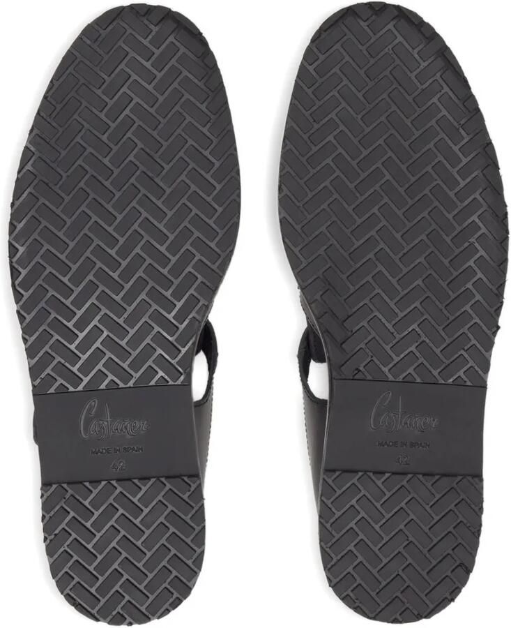 Castañer Fito leren espadrilles met gesp Zwart - Foto 3