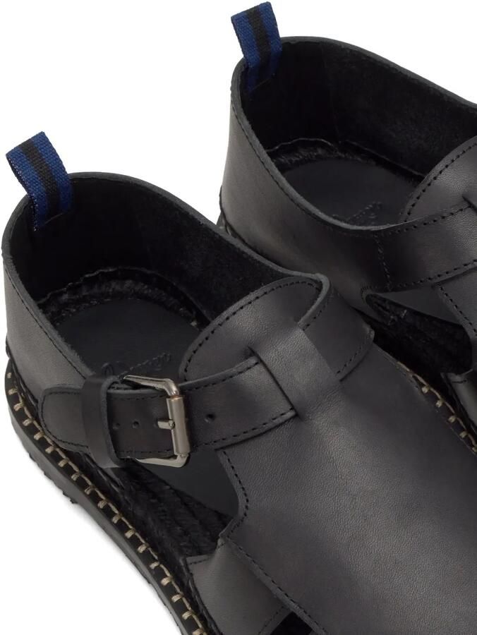 Castañer Fito leren espadrilles met gesp Zwart - Foto 4