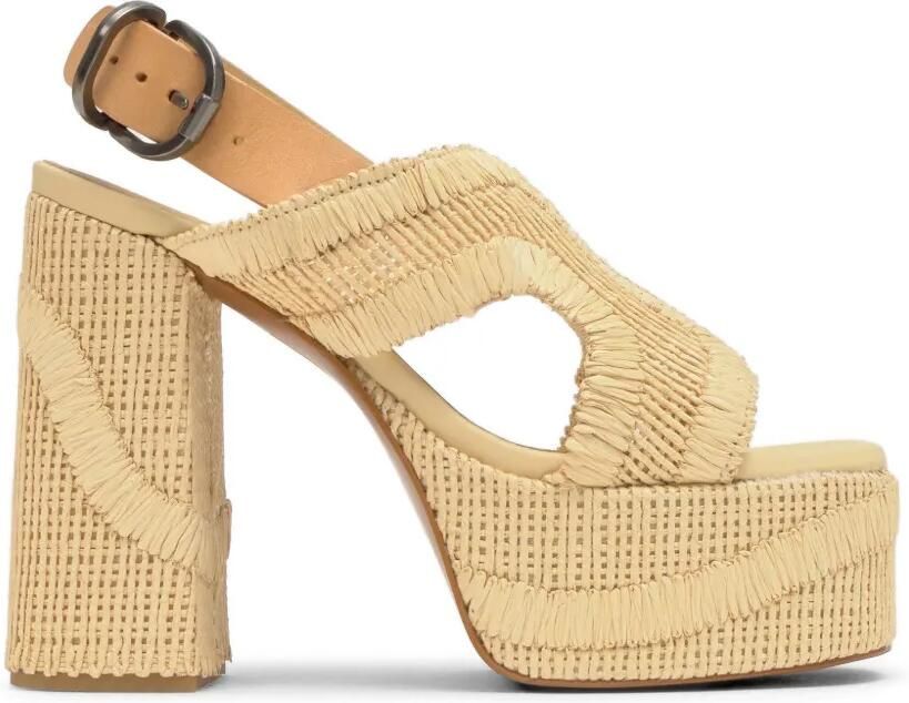 Castañer Francina geweven sandalen met plateauzool Beige