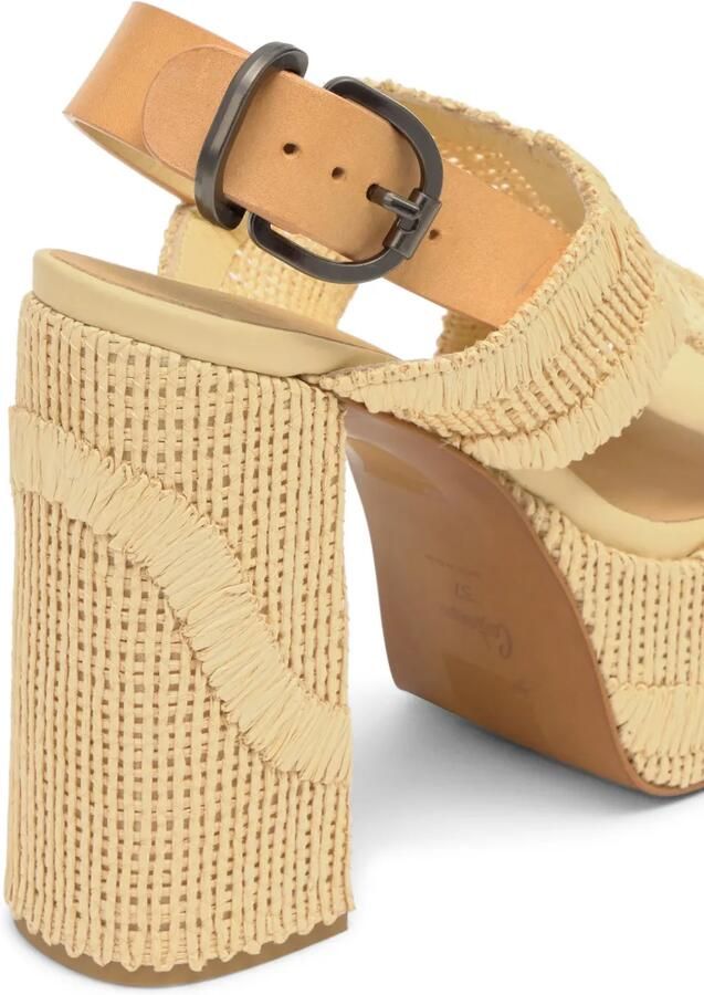 Castañer Francina geweven sandalen met plateauzool Beige - Foto 2