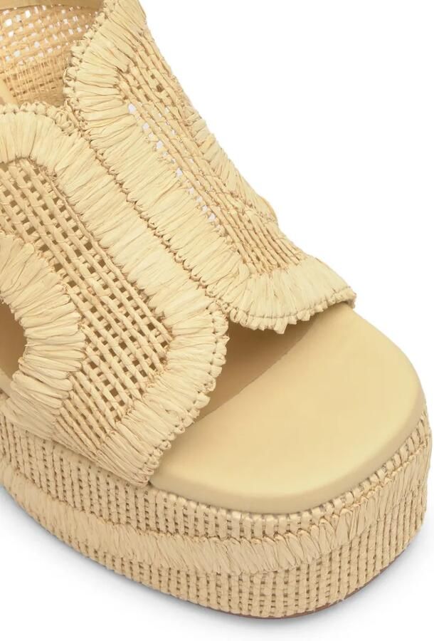 Castañer Francina geweven sandalen met plateauzool Beige - Foto 3