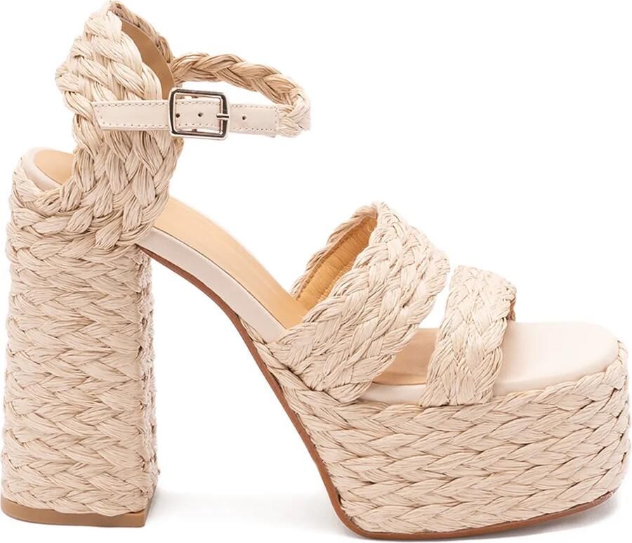 Castañer FRESA 258 raffia sandalen Beige