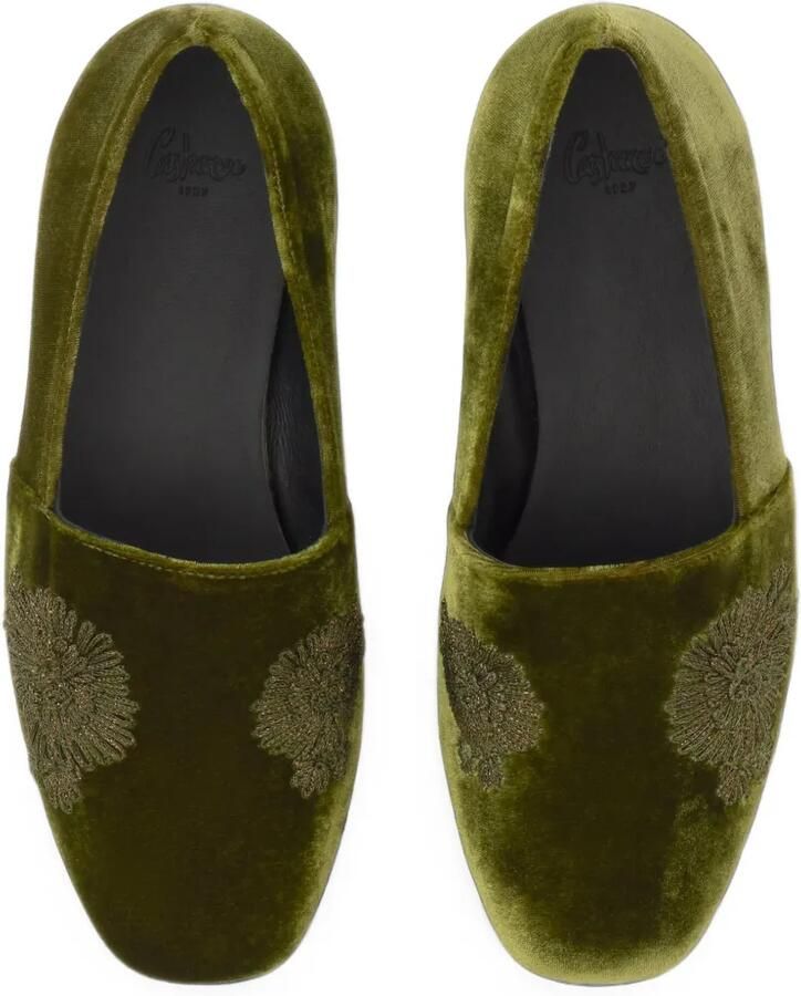 Castañer Gisele loafers met geborduurde bloemen Groen - Foto 2