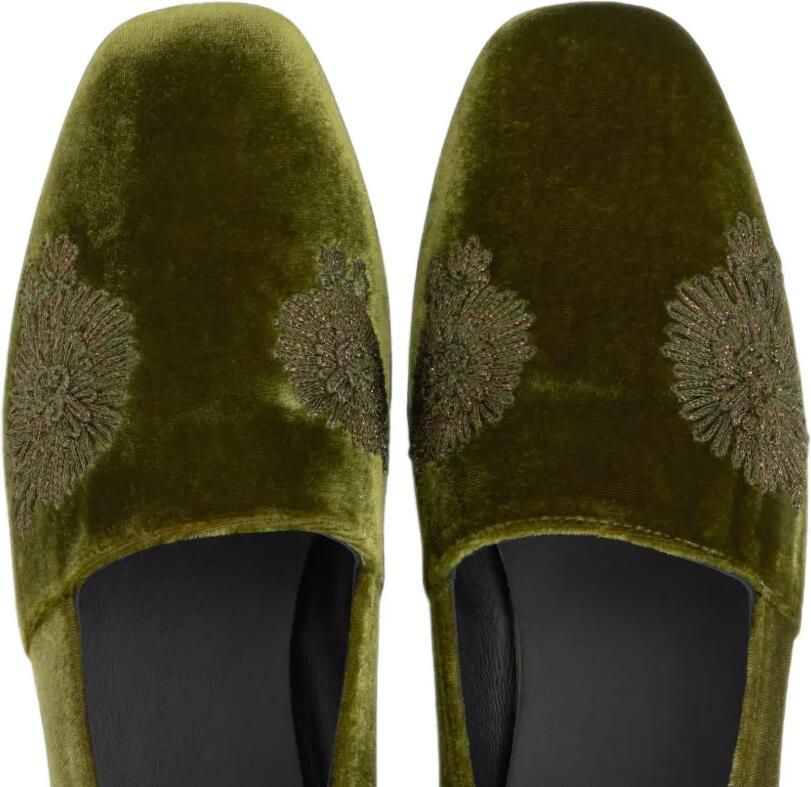 Castañer Gisele loafers met geborduurde bloemen Groen - Foto 3