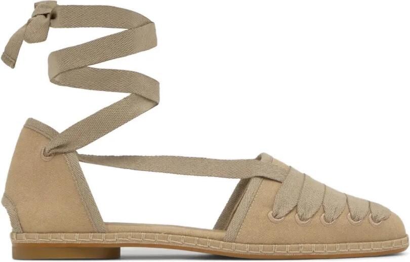 Castañer Glen espadrilles met striksluiting Beige