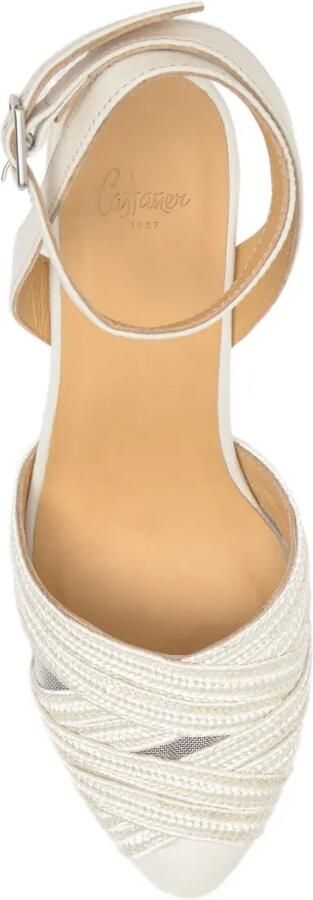 Castañer Joy espadrilles met geometrische sleehak Beige - Foto 4
