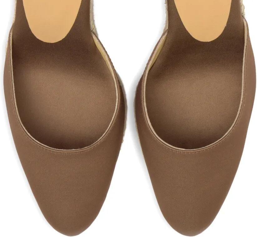 Castañer Joyce espadrilles met sleehak Bruin - Foto 2