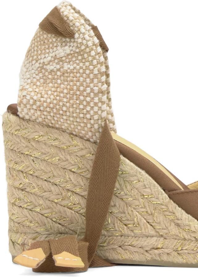 Castañer Joyce espadrilles met sleehak Bruin - Foto 3