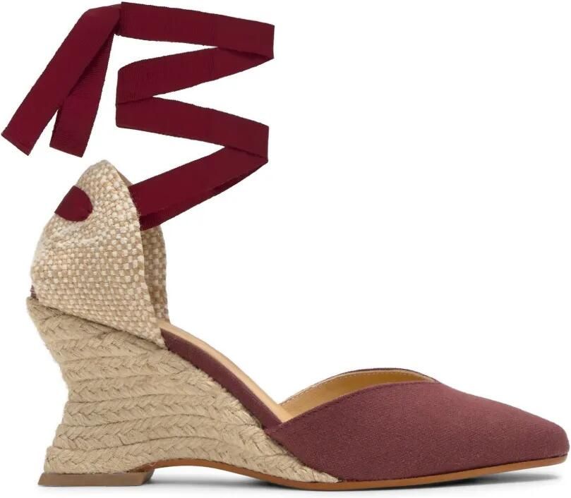 Castañer Jud espadrilles met sleehak Rood