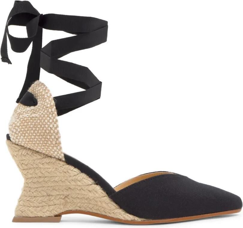Castañer Jud espadrilles met sleehak Zwart