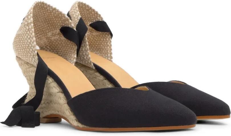 Castañer Jud espadrilles met sleehak Zwart - Foto 5