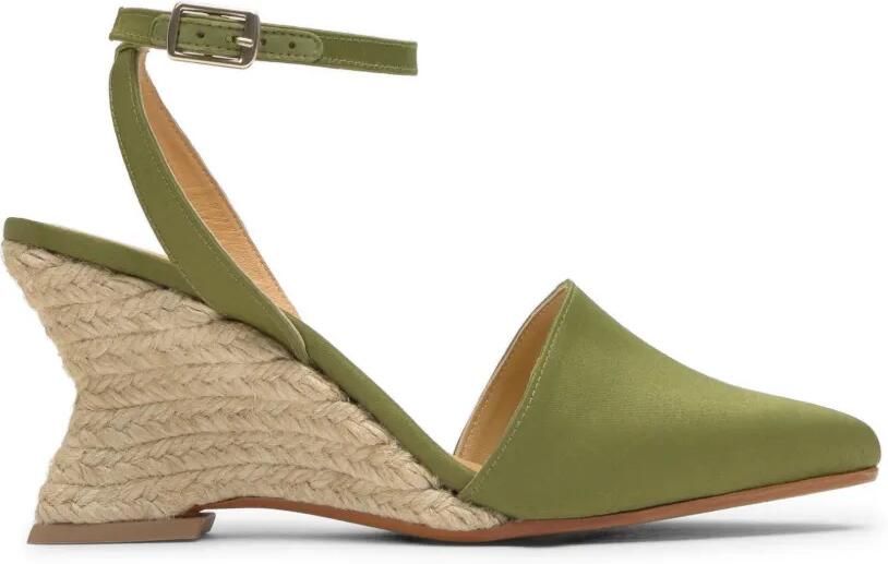 Castañer Judi espadrilles met sleehak Groen