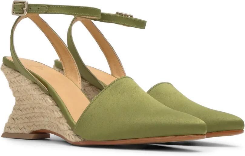 Castañer Judi espadrilles met sleehak Groen - Foto 3
