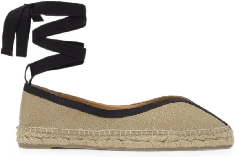 Castañer Kanu ballerina's met striksluiting Beige