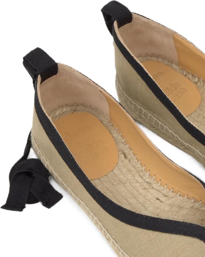 Castañer Kanu ballerina's met striksluiting Beige - Foto 4