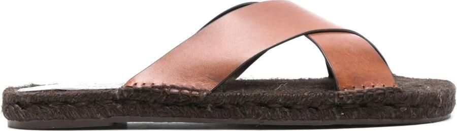 Castañer Kevin leren espadrilles Bruin