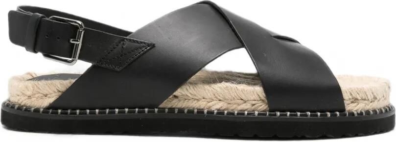 Castañer Leren sandalen Zwart