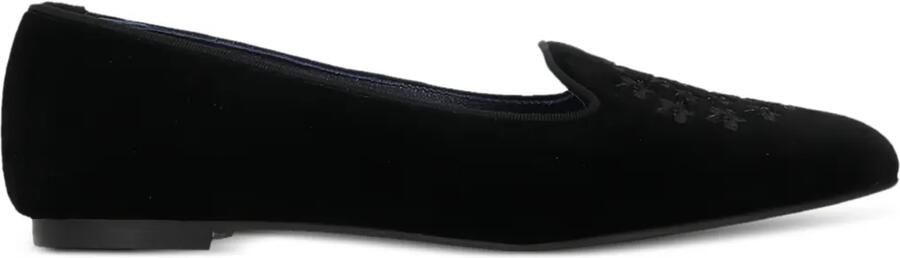 Castañer Loafers met geborduurde bloemen Zwart