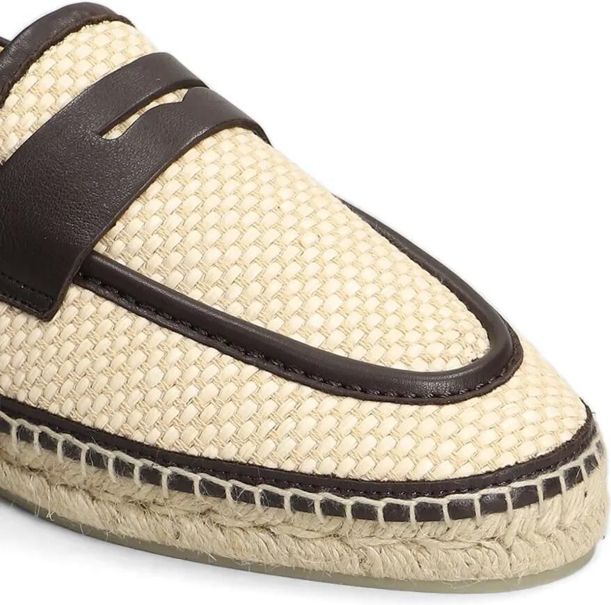 Castañer Norris geweven espadrilles met leren afwerking Beige