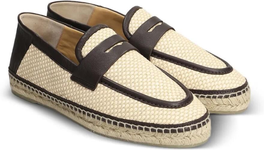 Castañer Norris geweven espadrilles met leren afwerking Beige - Foto 3