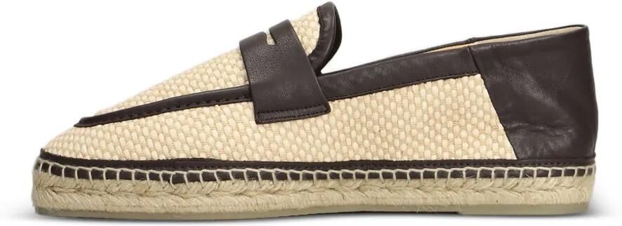 Castañer Norris geweven espadrilles met leren afwerking Beige - Foto 5