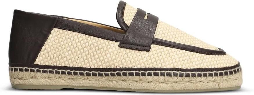Castañer Norris geweven espadrilles met leren afwerking Beige - Foto 4