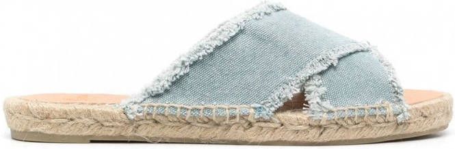 Castañer Palmera espadrilles met open neus Blauw